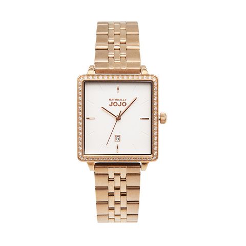 NATURALLY JOJO | JO96975-80R | 極簡風格 方型時尚鋼帶錶 正面
