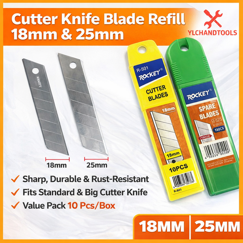 Cutter knife blade refills on display