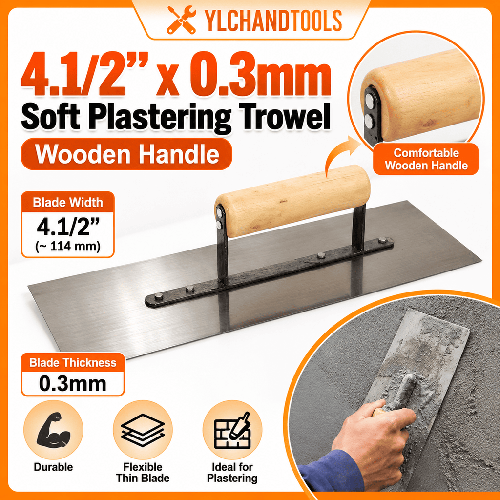 Professional Wooden Handle Plastering Trowel (1)