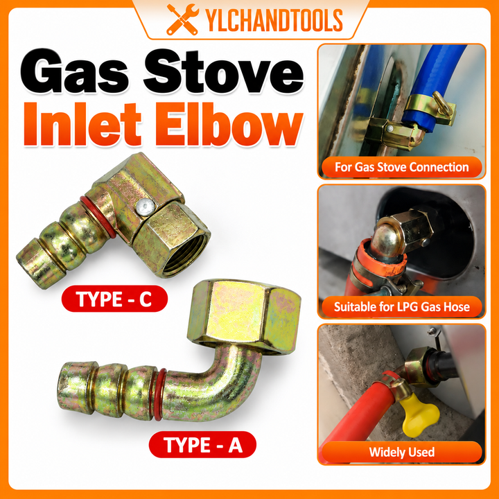 YLCHANDTOOLS Gas Stove Inlet Elbows