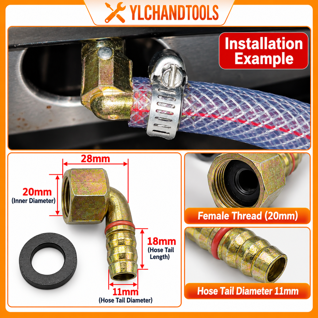 Gas Hose Elbow Connector Installation Guide