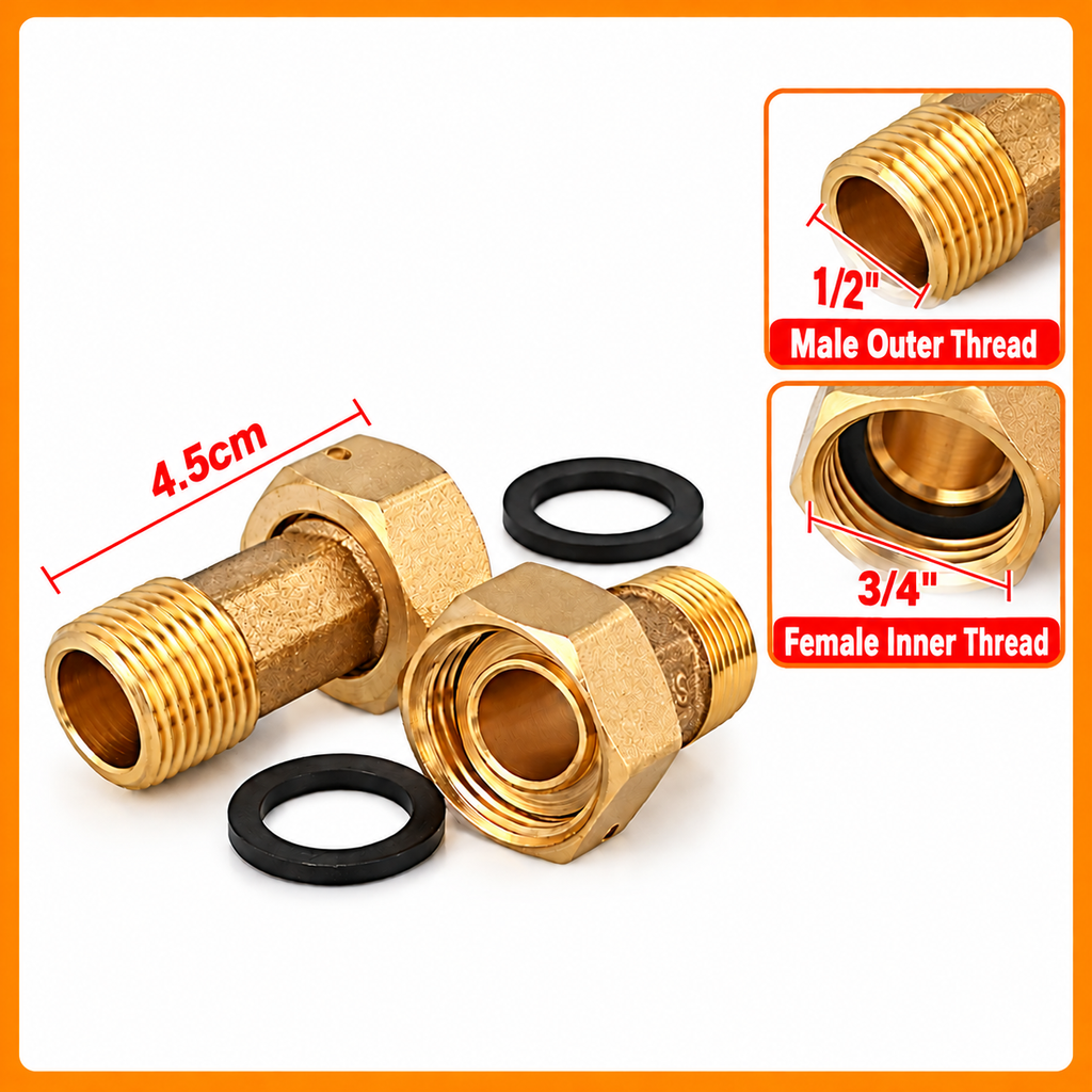 Brass Connector Fittings with Measurements