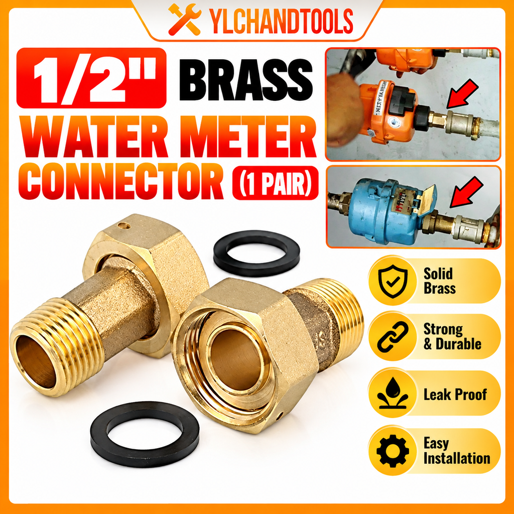 Brass Water Meter Connector Pair