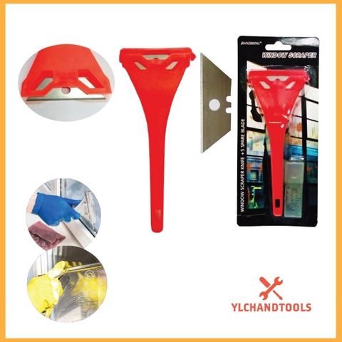 [READY STOCK] Window Glass Scrapper + 5 Spare Blade / Glass Cleaning ...