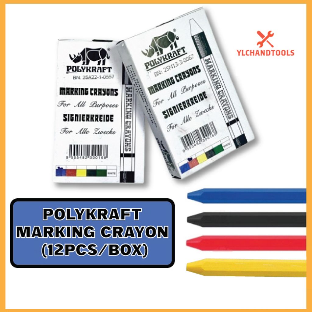 _[READY-STOCK]-12-PCS-POLYKRAFT-INDUSTRIAL-MARKING-CRAYONS-y