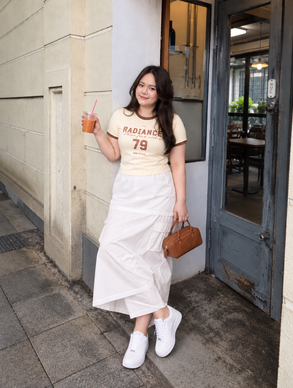 Café Doorway Street Style Portrait