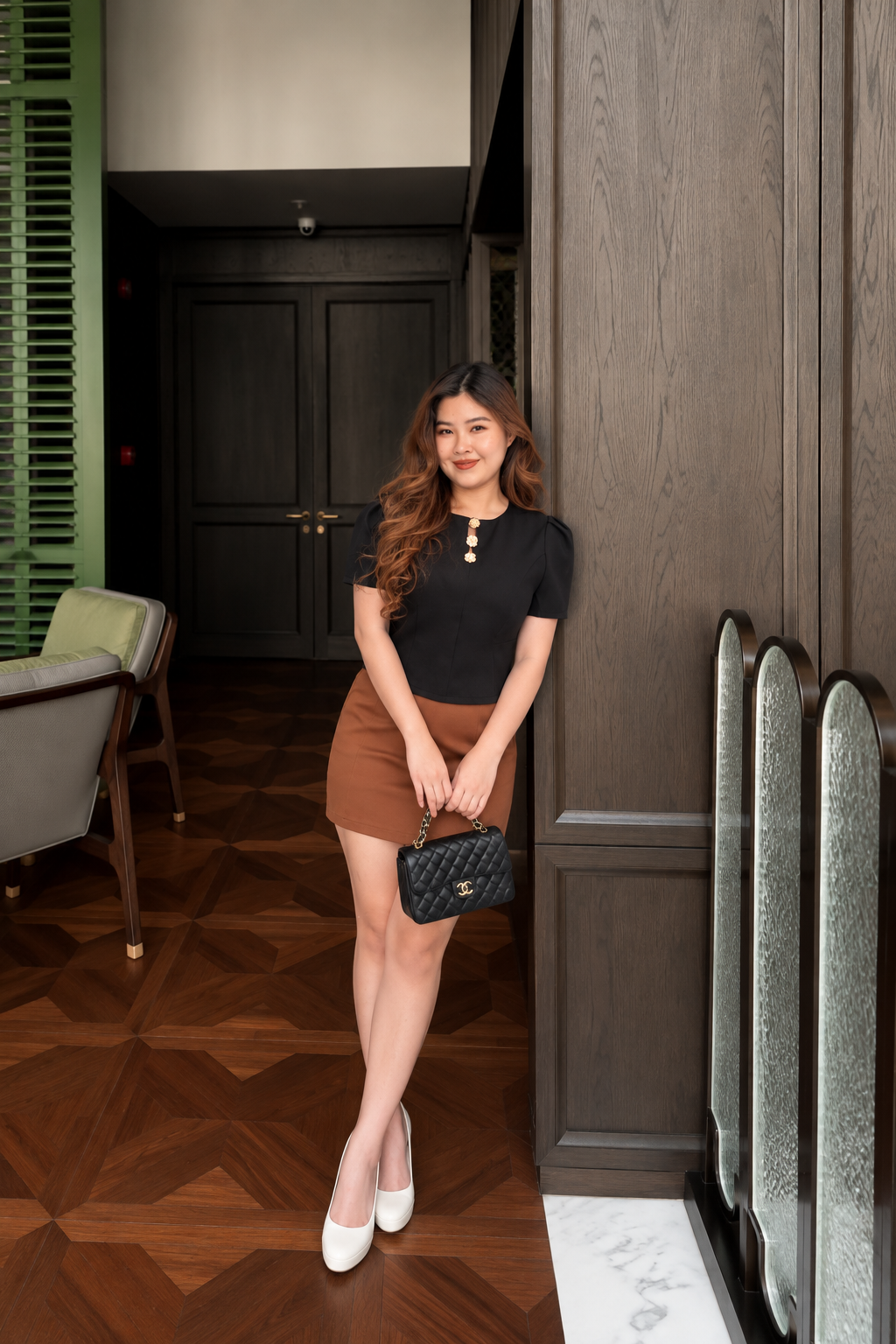 Elegant Lobby Fashion Portrait