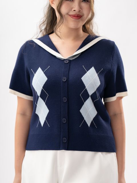 トップス BEEDEN ARGYLE LOOSE KNIT TOPS トップス BEEDEN ARGYLE LOOSE KNIT TOPS ARGYLE LOOSE KNIT TOPS – BEEDEN