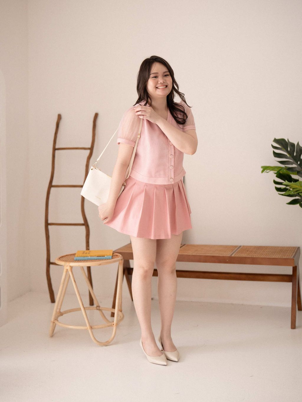 ★韓国人気★Loulouseoul★Pomona Skirt Campus Flare Plated Skirt – TWO L