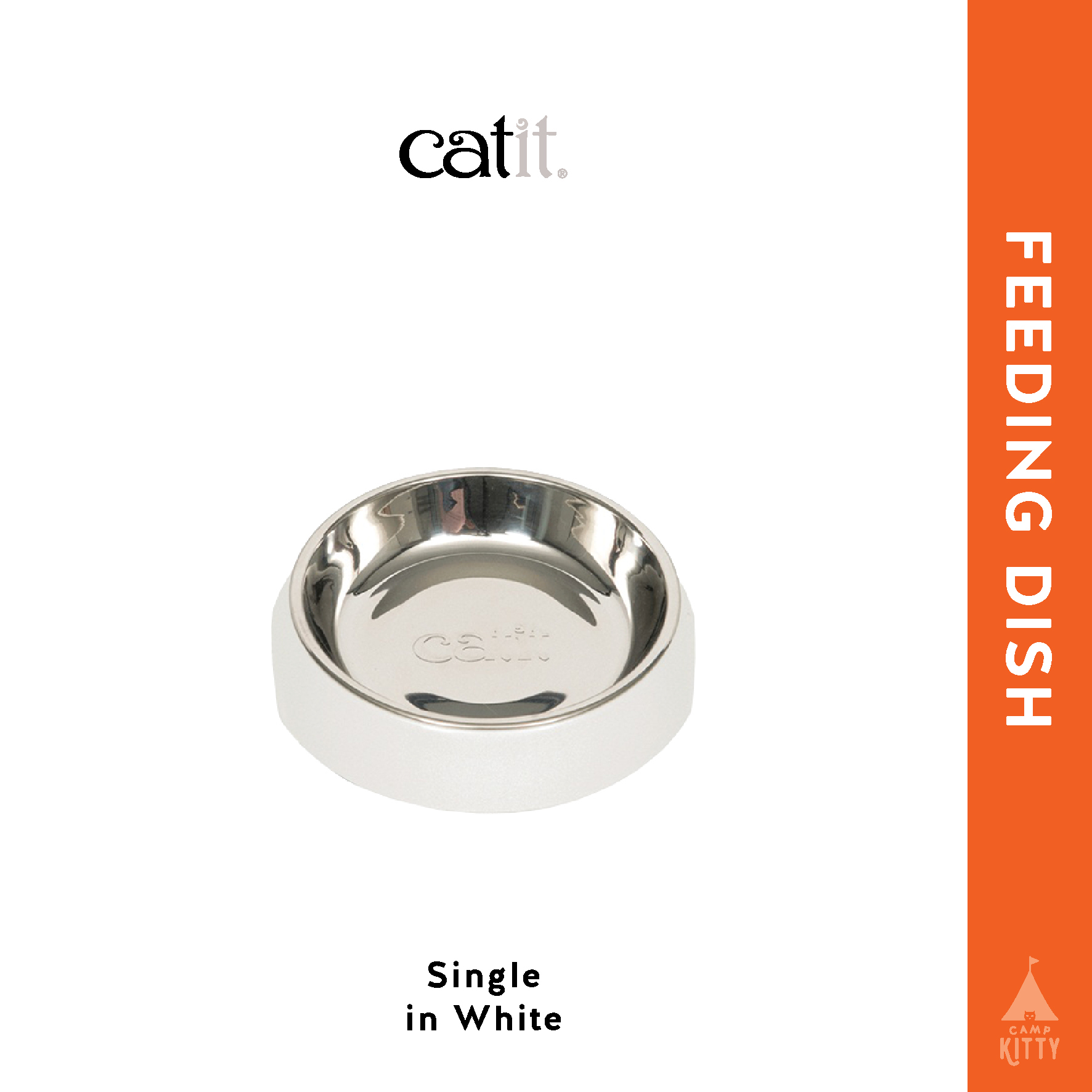 Catit Feeding Dish White Single