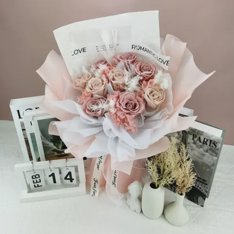 intrigue-preserved-flower-bouquet-valentine-preserved-flower-9-stalks-pink-1