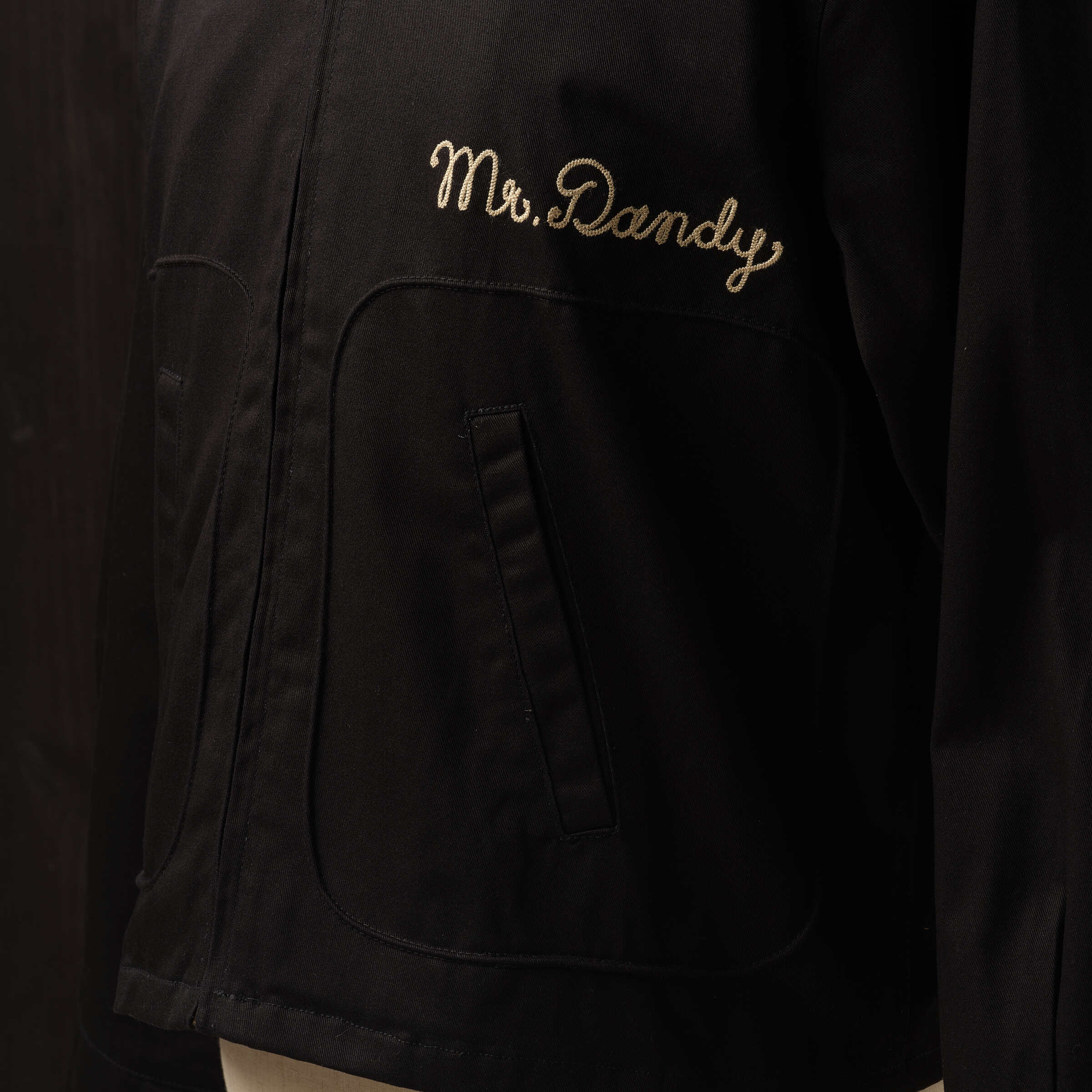 Retrodandy Bomber Wolf Club Jacket Black-14