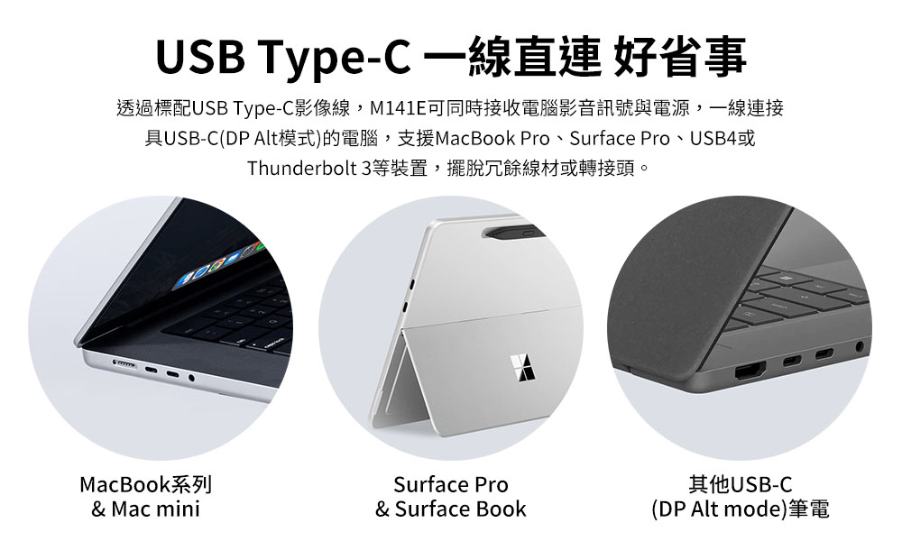 (新增)MOMOM141E USB-C一線接
