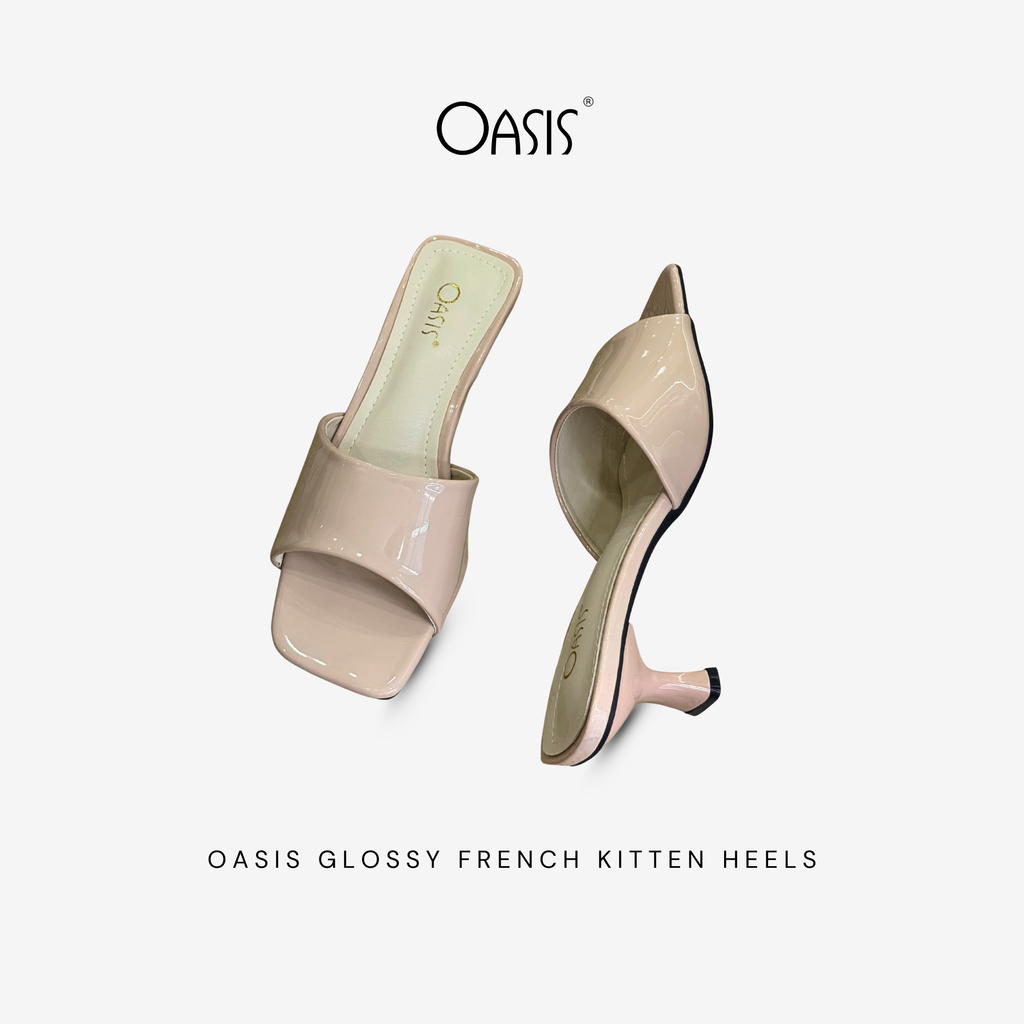 Oasis GLOSSY FRENCH kitten HEELs
