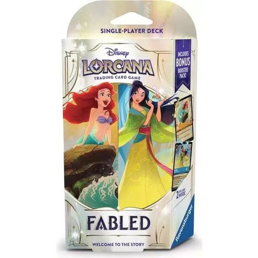 Disney-Lorcana-Fabled-Chapter-9-Starter-Deck---Amber-Sapphire-Ariel-and-Mulan