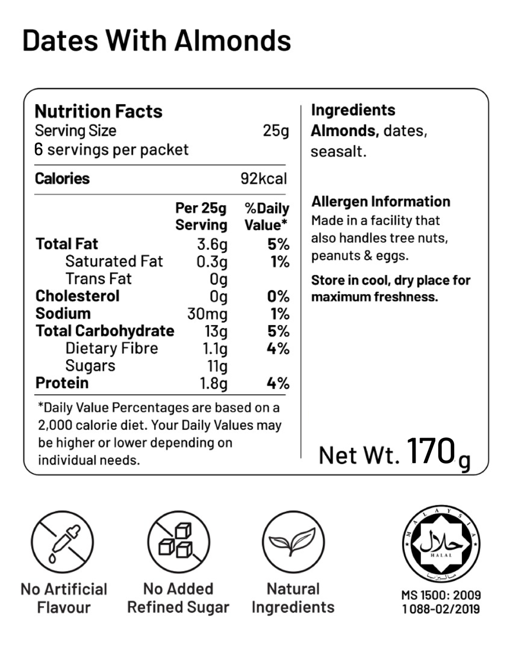 BF19 - Almond Stuffed Dates 170g