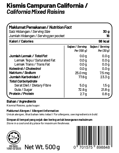 California Mixed Raisins 500g_page-0001