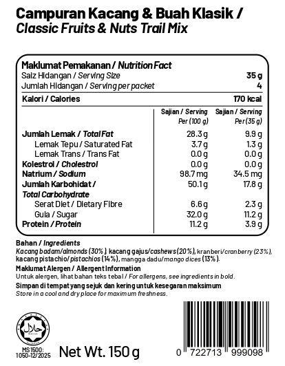 Classic Fruits & Nuts Trail Mix 150g_page-0001