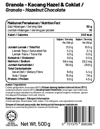 Granola - Hazelnut Chocolate 500g_page-0001