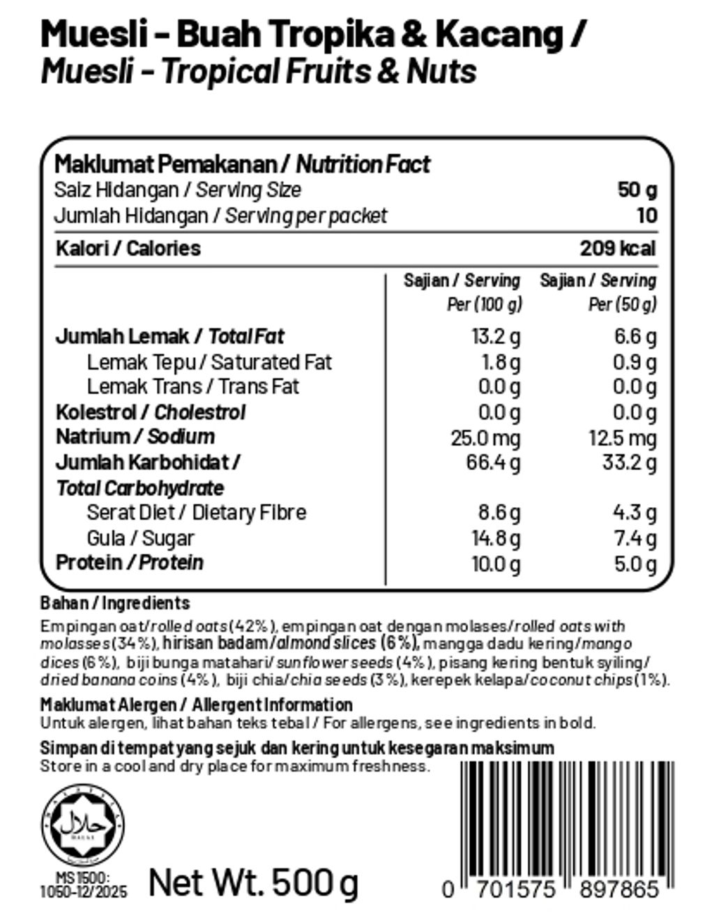 Muesli - Tropical Fruits & Nuts 500g_page-0001