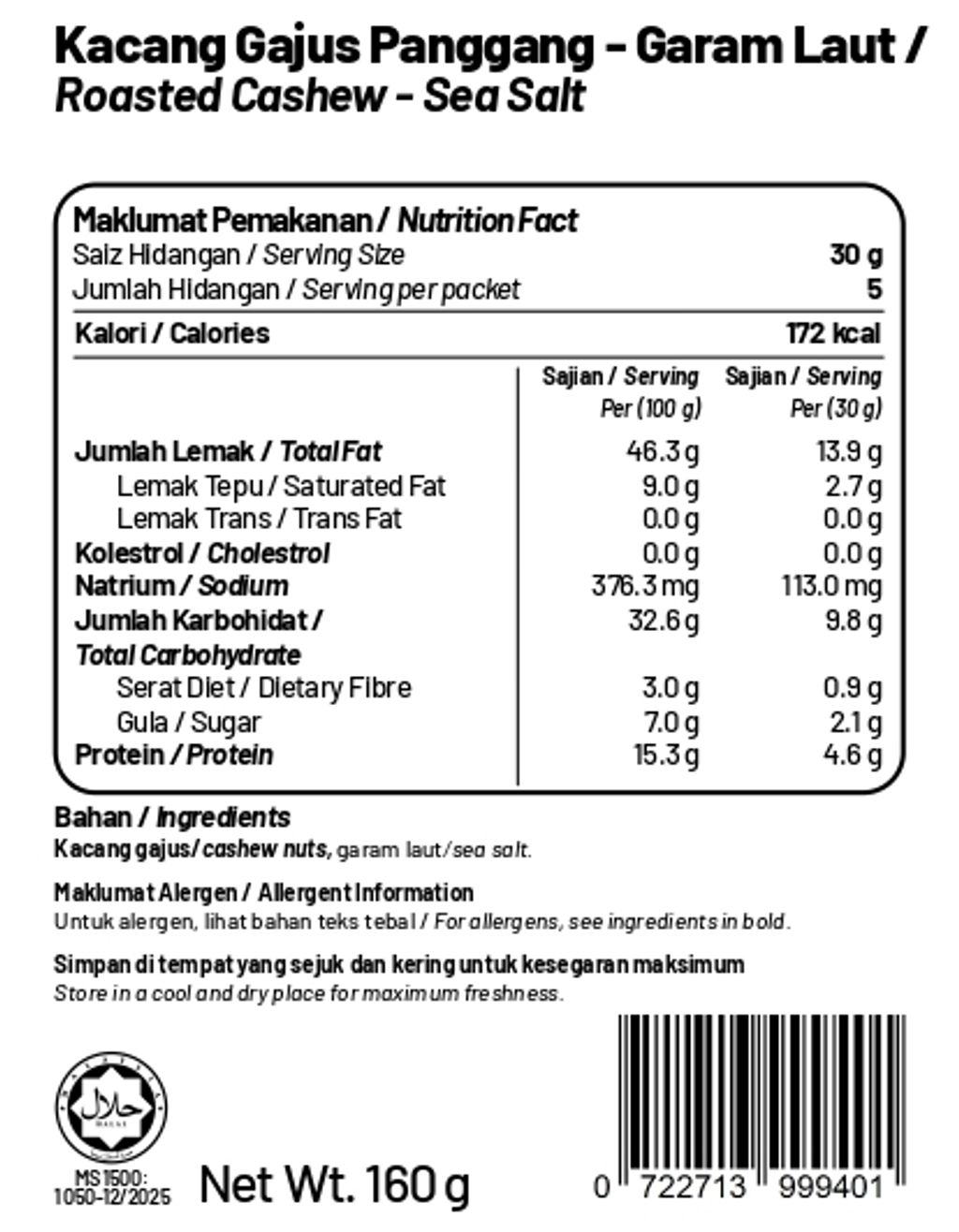 Roasted Cashew - Sea Salt 160g_page-0001