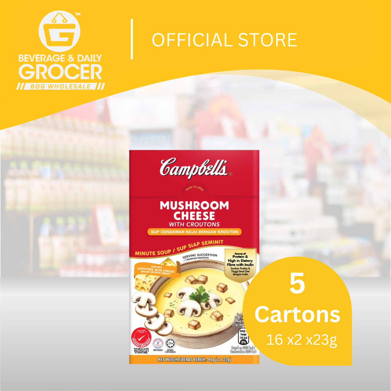mushroom cheese crouton 5 carton