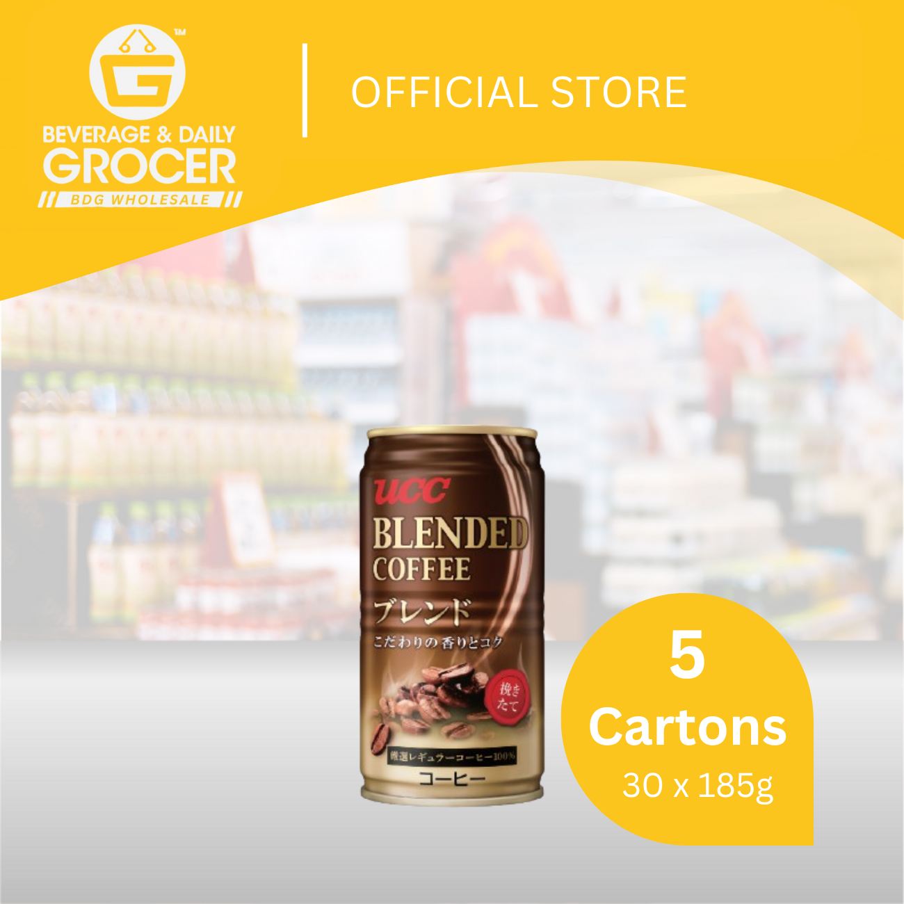 UCC Blended Coffee 30x185g 5 Carton