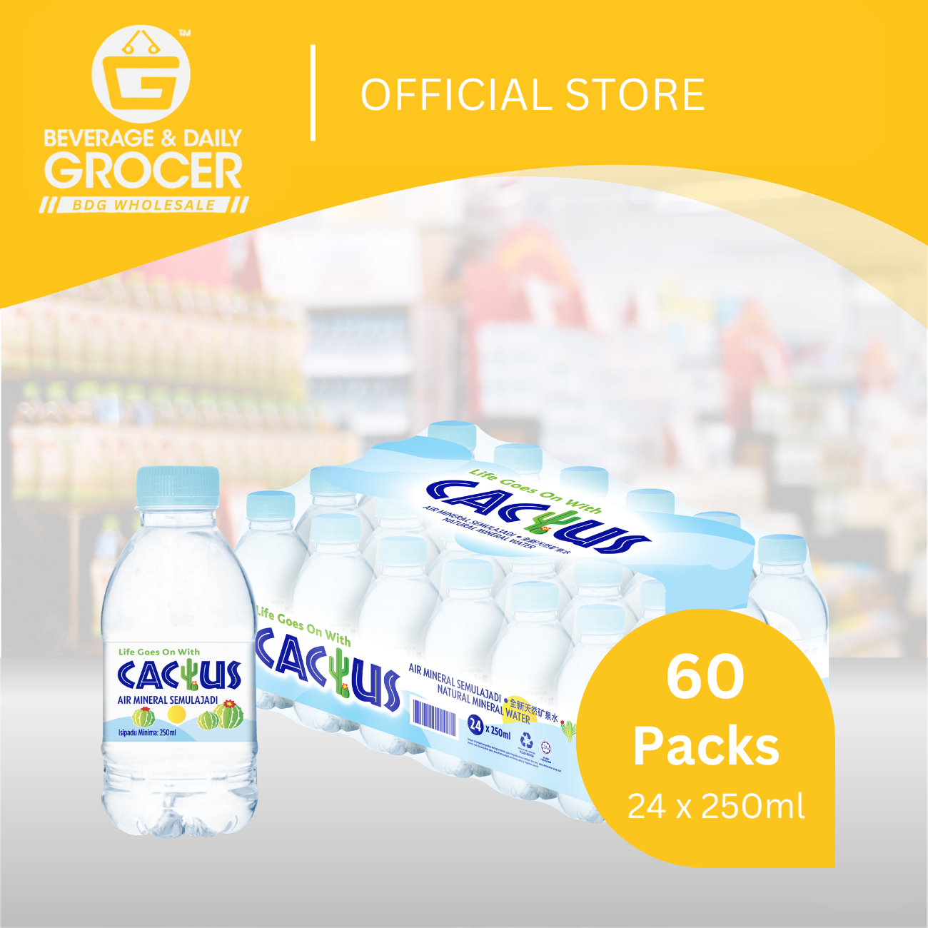 BDGW 24 _x _250 _ml Cactus Mineral Water _- _Shrink _Wrap_ 60 Packs