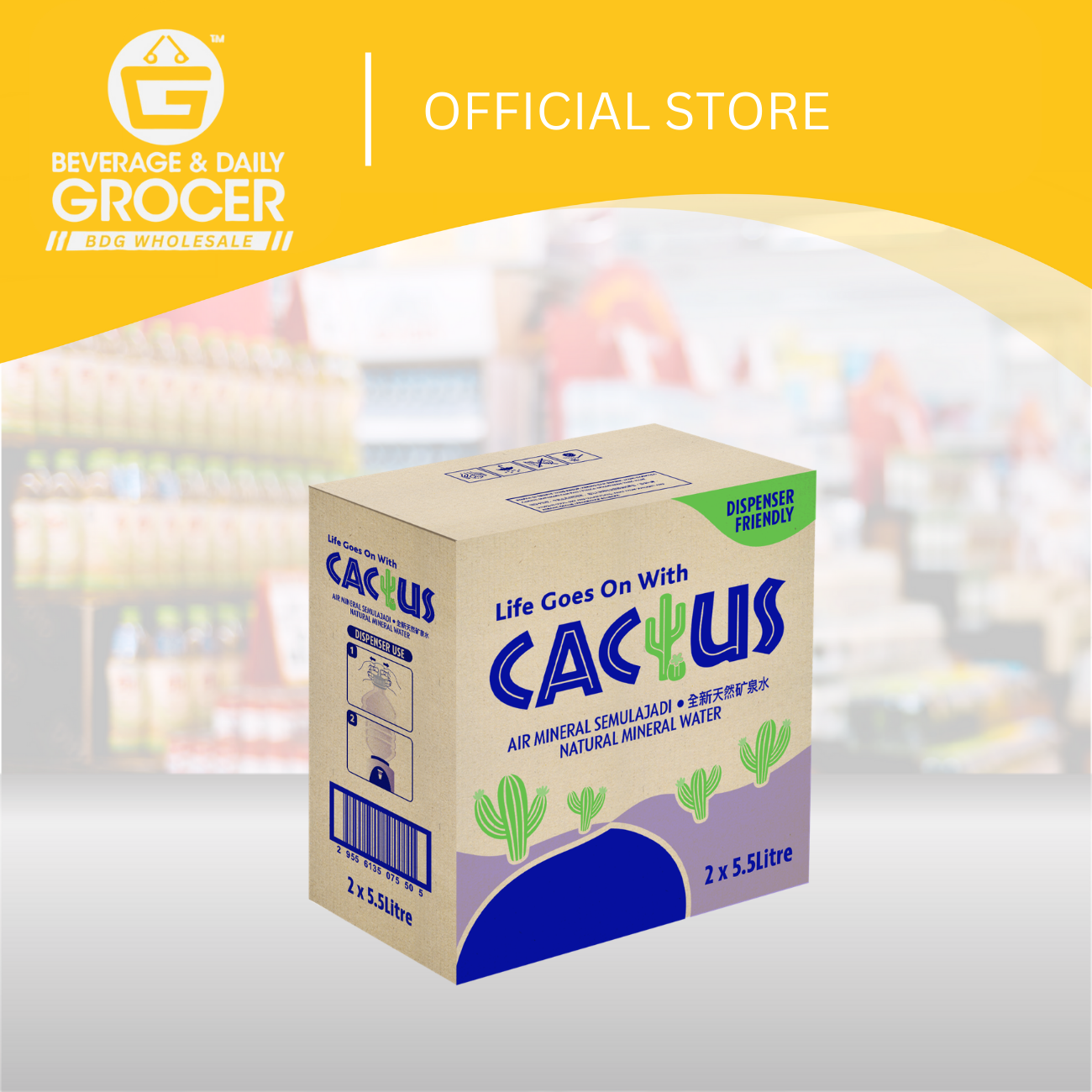 BDGW 2 x 5.5Lit Cactus Mineral Water 1