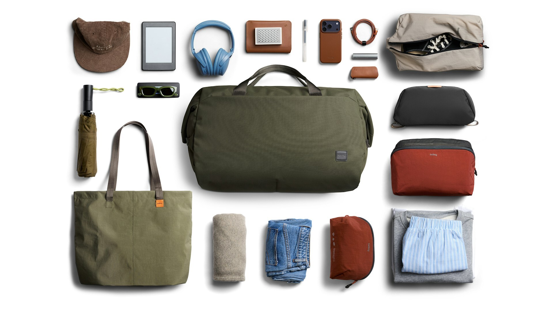 Bellroy Classic Duffel 45L 收納示意