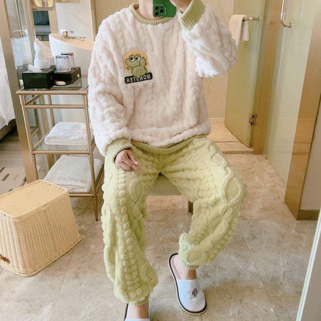 MBC07801秋冬男款珊瑚絨兩件式睡衣家居服7