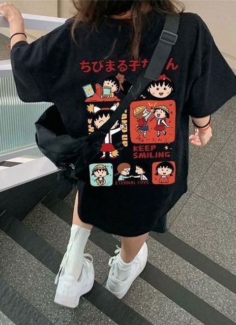 M00-3636胖MM大碼卡通印花短袖T恤2