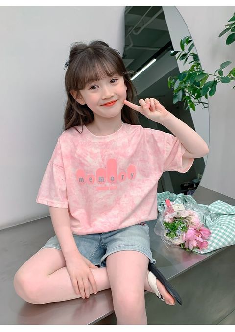 MBB1T07夏季童裝字母印花短袖T恤2
