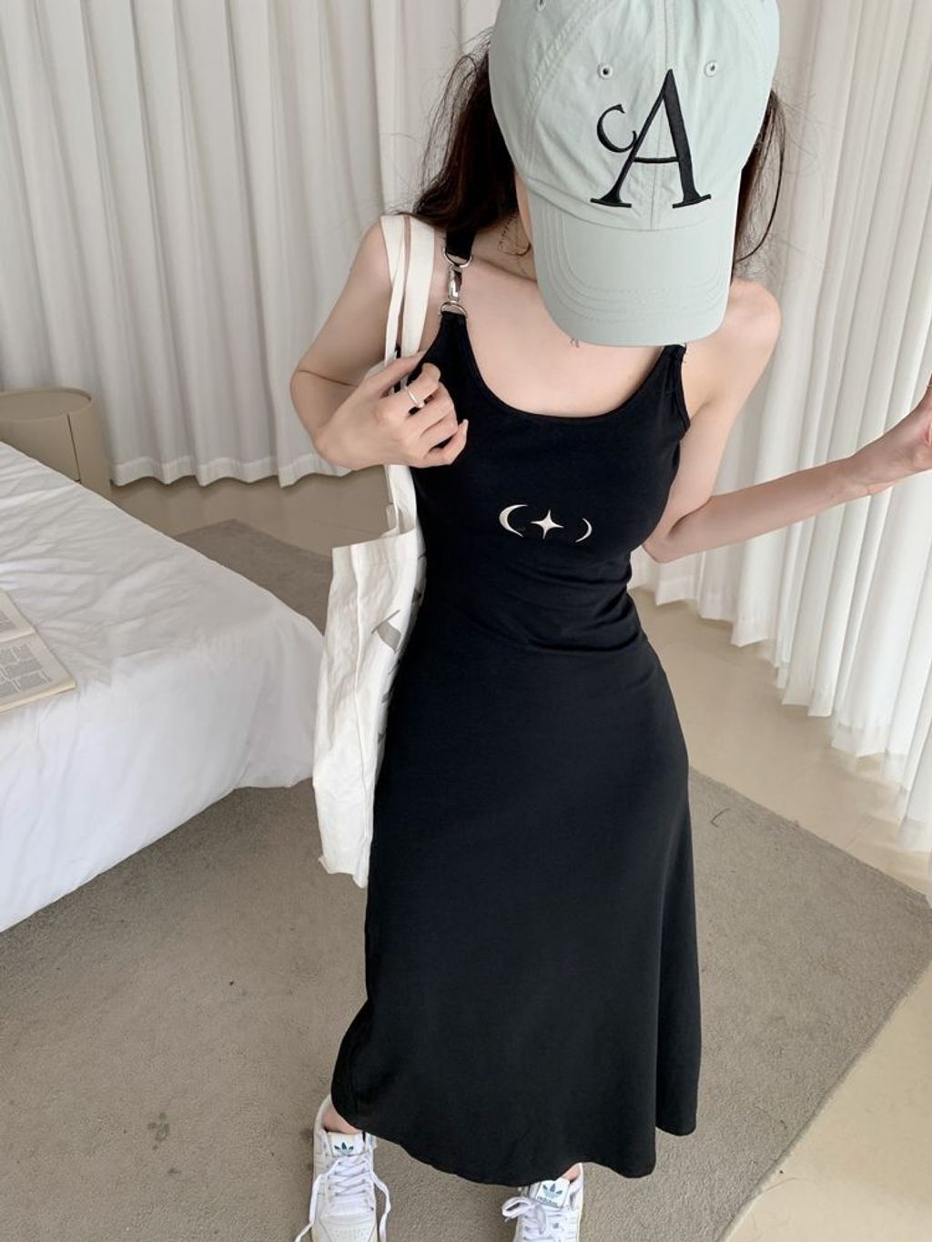 MCJ03970夏季辣妹金屬鏈條吊帶連衣裙2