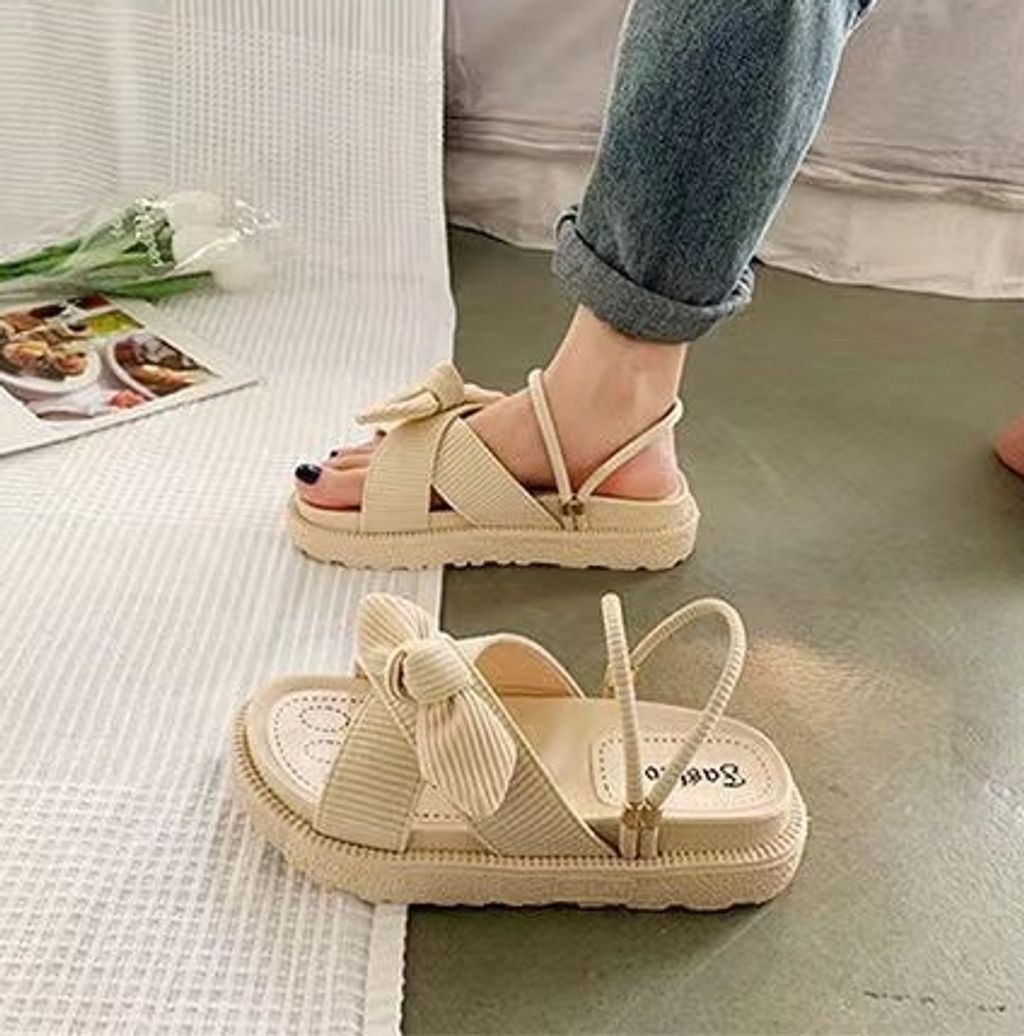 MCNC4117韓系仙女風厚底涼拖鞋5