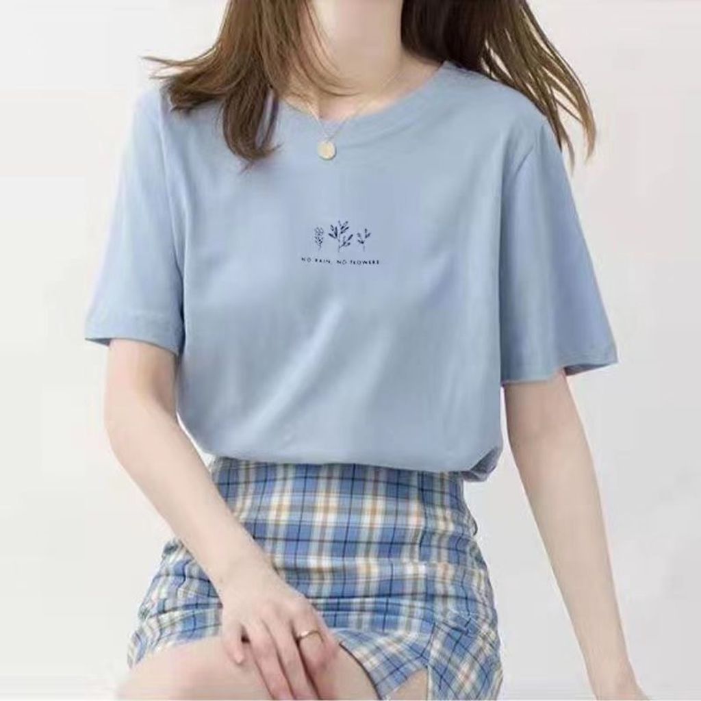 MCT5208夏季純色印花短袖T恤7
