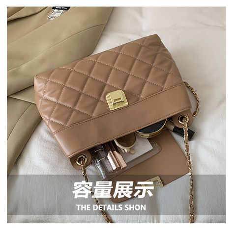 MCPA21142韓系小香風菱格鏈條單肩斜背包11
