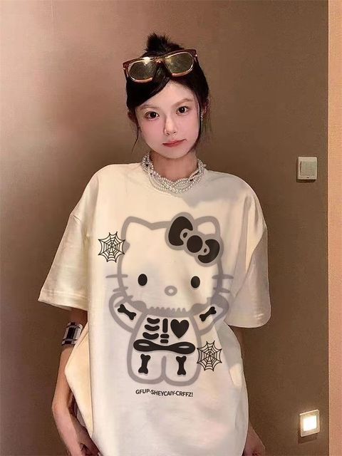 M00-3632胖MM大碼卡通印花短袖T恤2