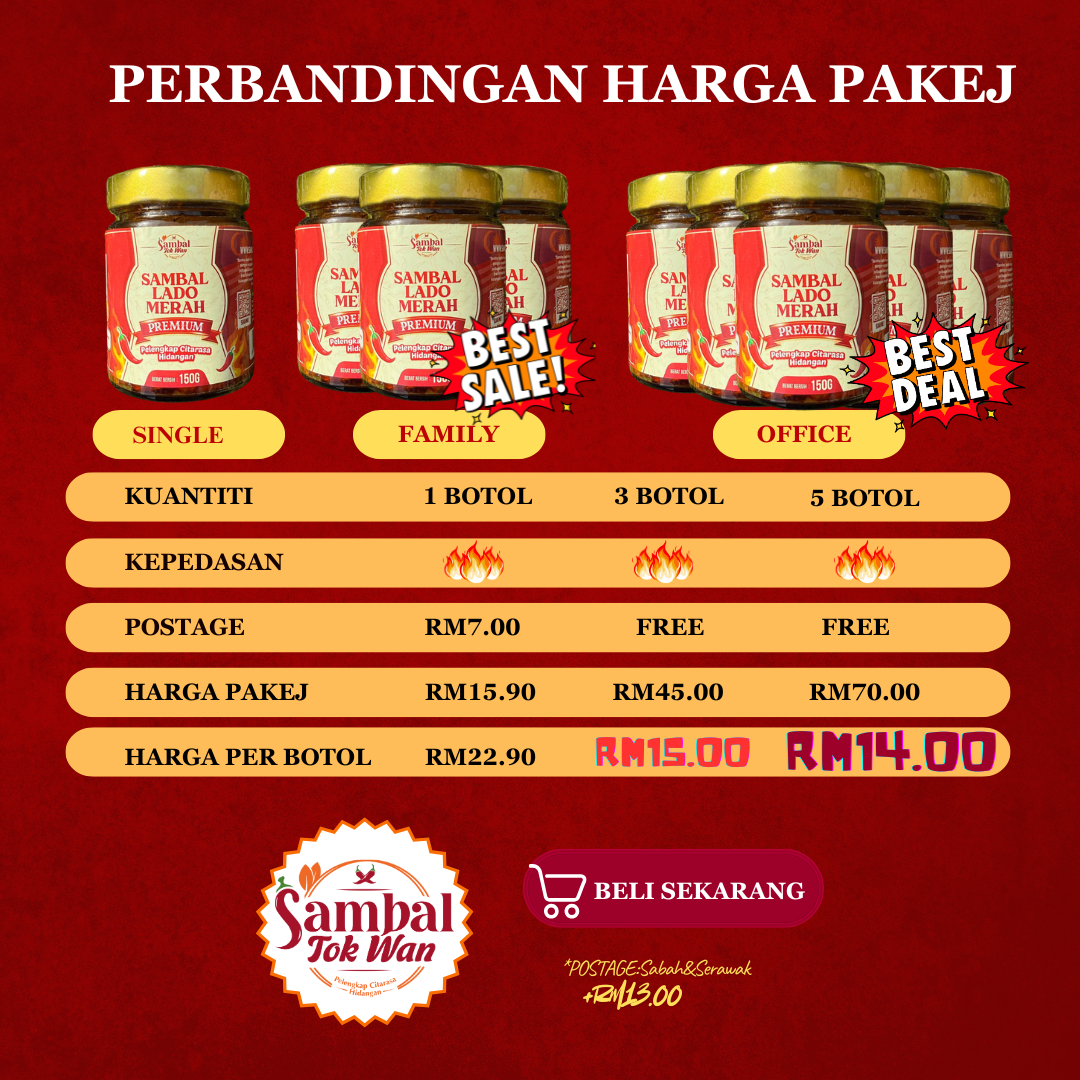BELI LEBIH JIMAT LEBIH ! | Sambal Tok Wan - Pelengkap Citarasa Hidangan
