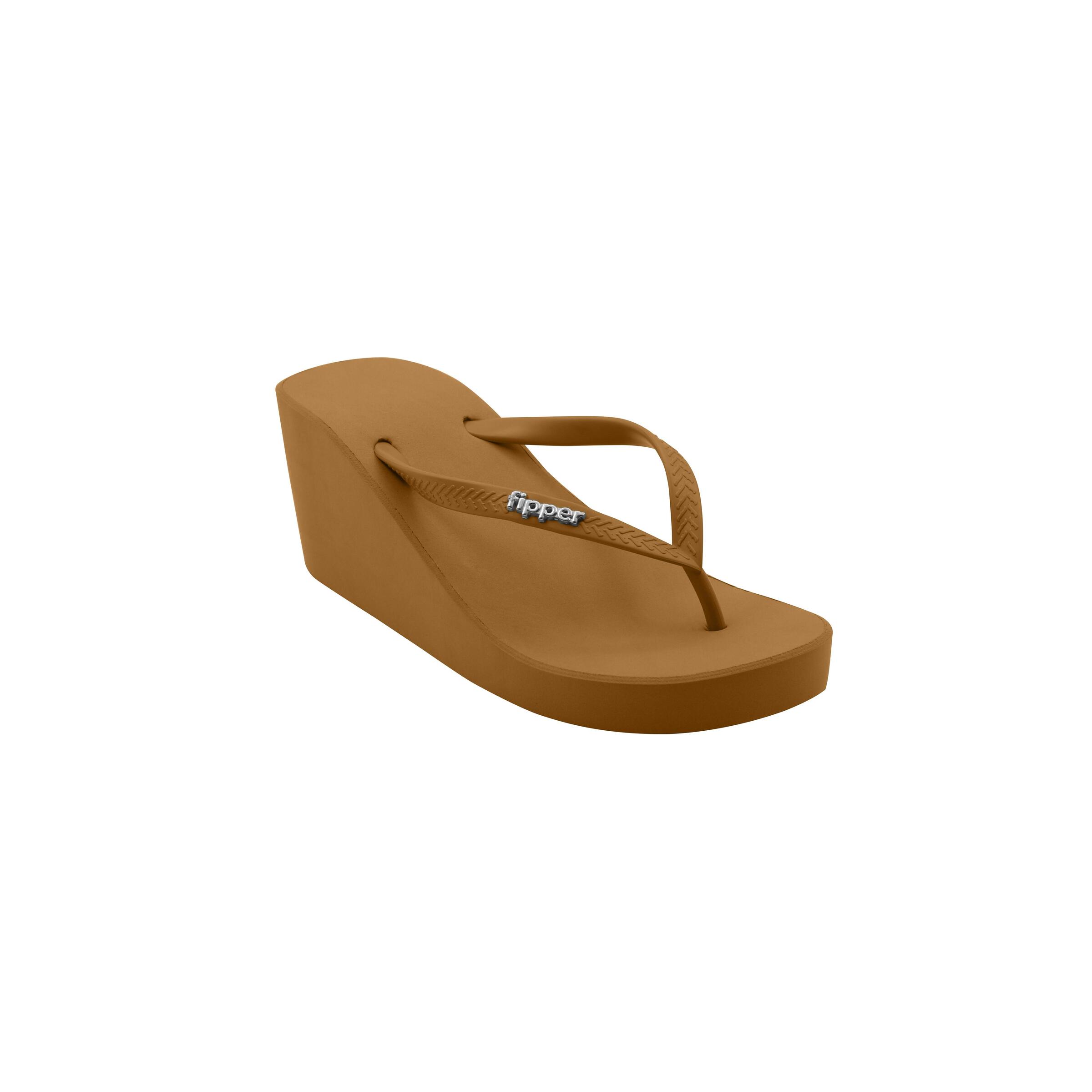 Fipper New Wedges Non Rubber for Women in Brown Earth