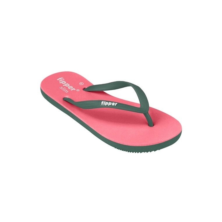Fipper Slim Rubber for Women in Pink/Green Viridian – Fipper Slipper