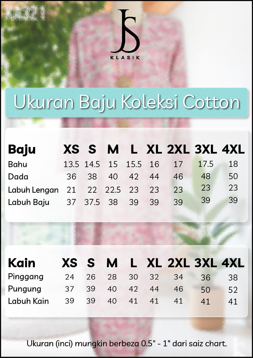 BARU | UKURAN BAJU ENGLISH COTTON