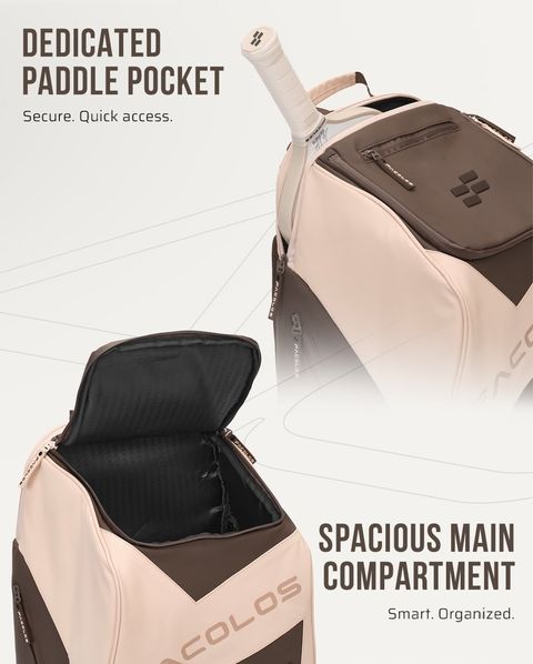 Court-ready. Zero clutter. 🎯FACOLOS SMASH Backpack keeps your paddle protected,shoes separated, (1)