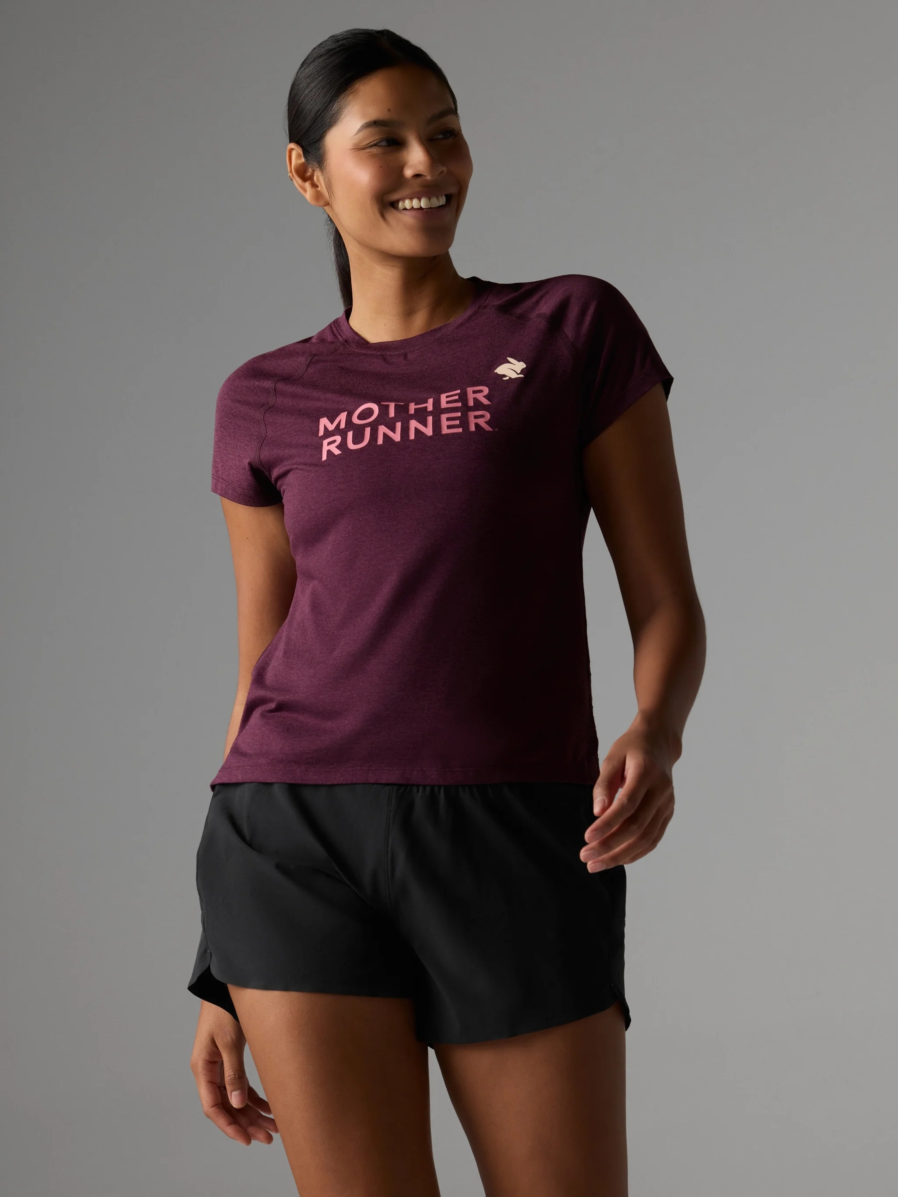 W EZ TEE SS MOTHER RUNNER MAUVE (1)