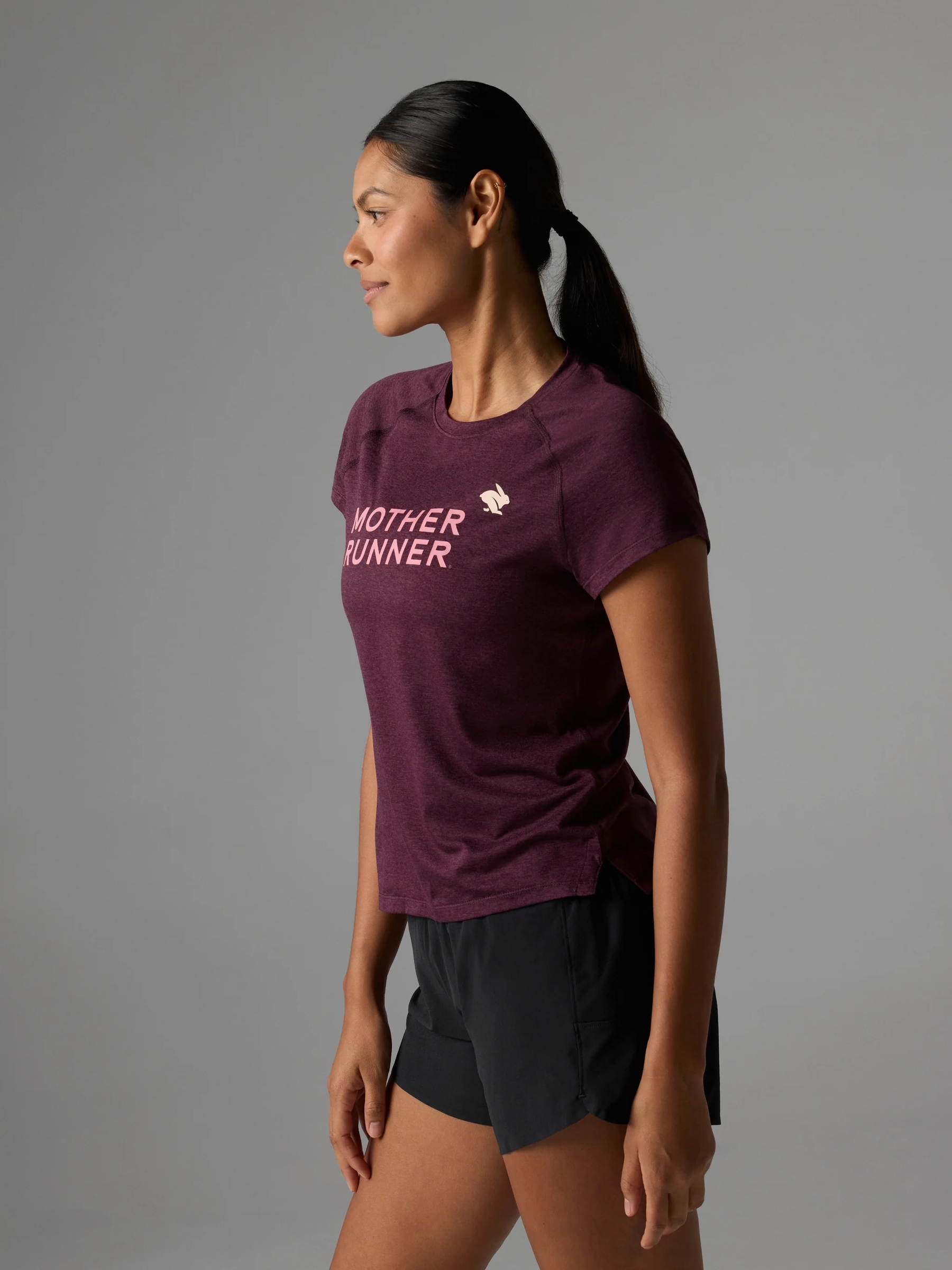 W EZ TEE SS MOTHER RUNNER MAUVE (2)