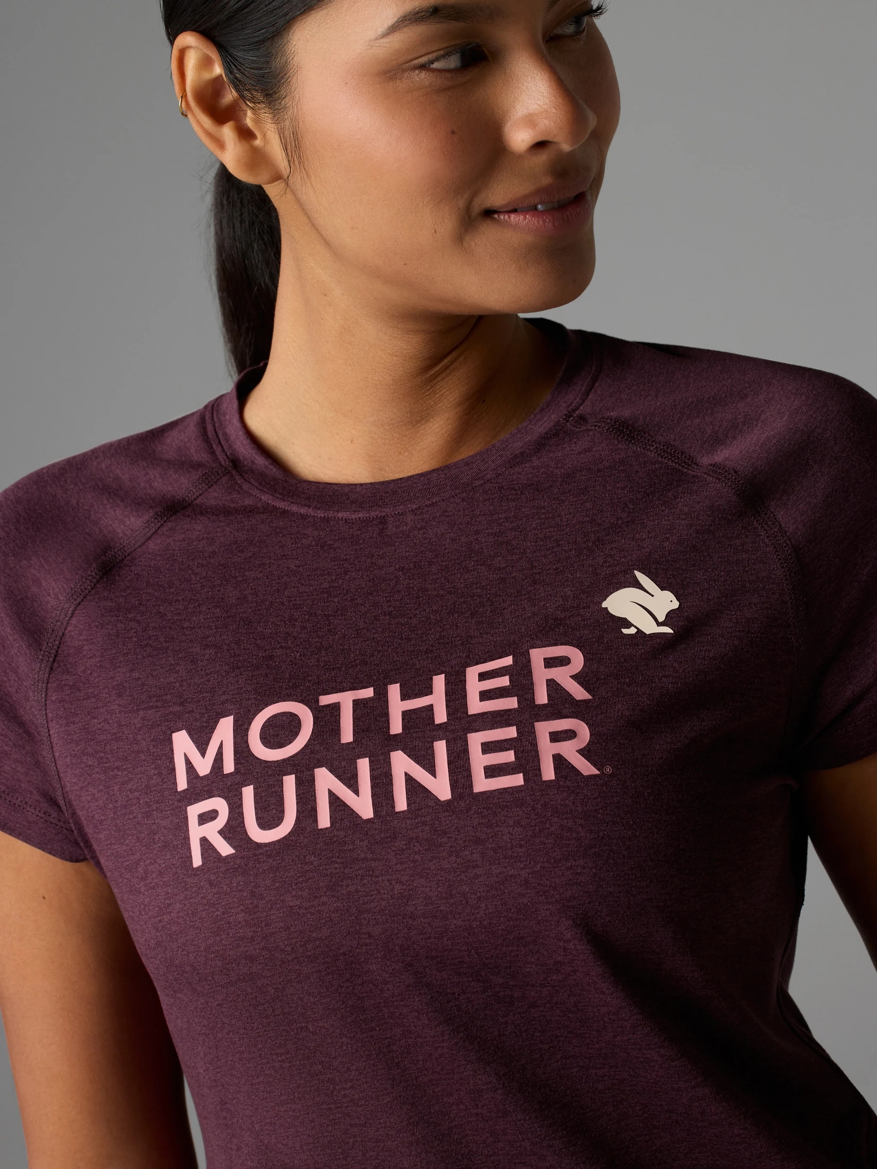 W EZ TEE SS MOTHER RUNNER MAUVE (5)
