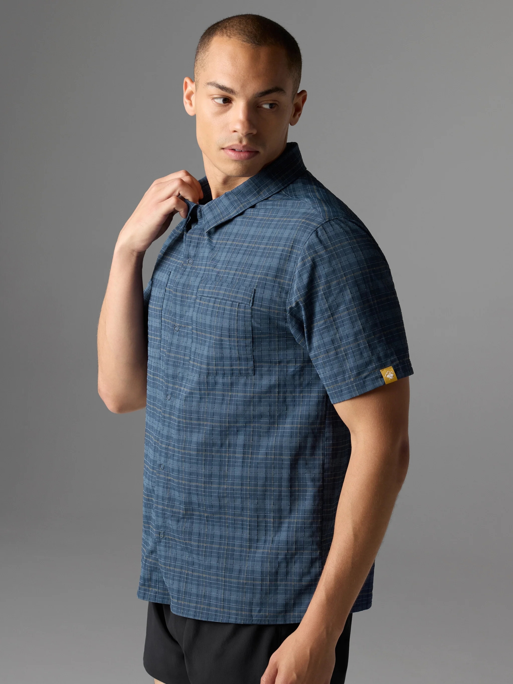 M HIGH COUNTY SS RELAXED DRESS BLUES PLAID (2)