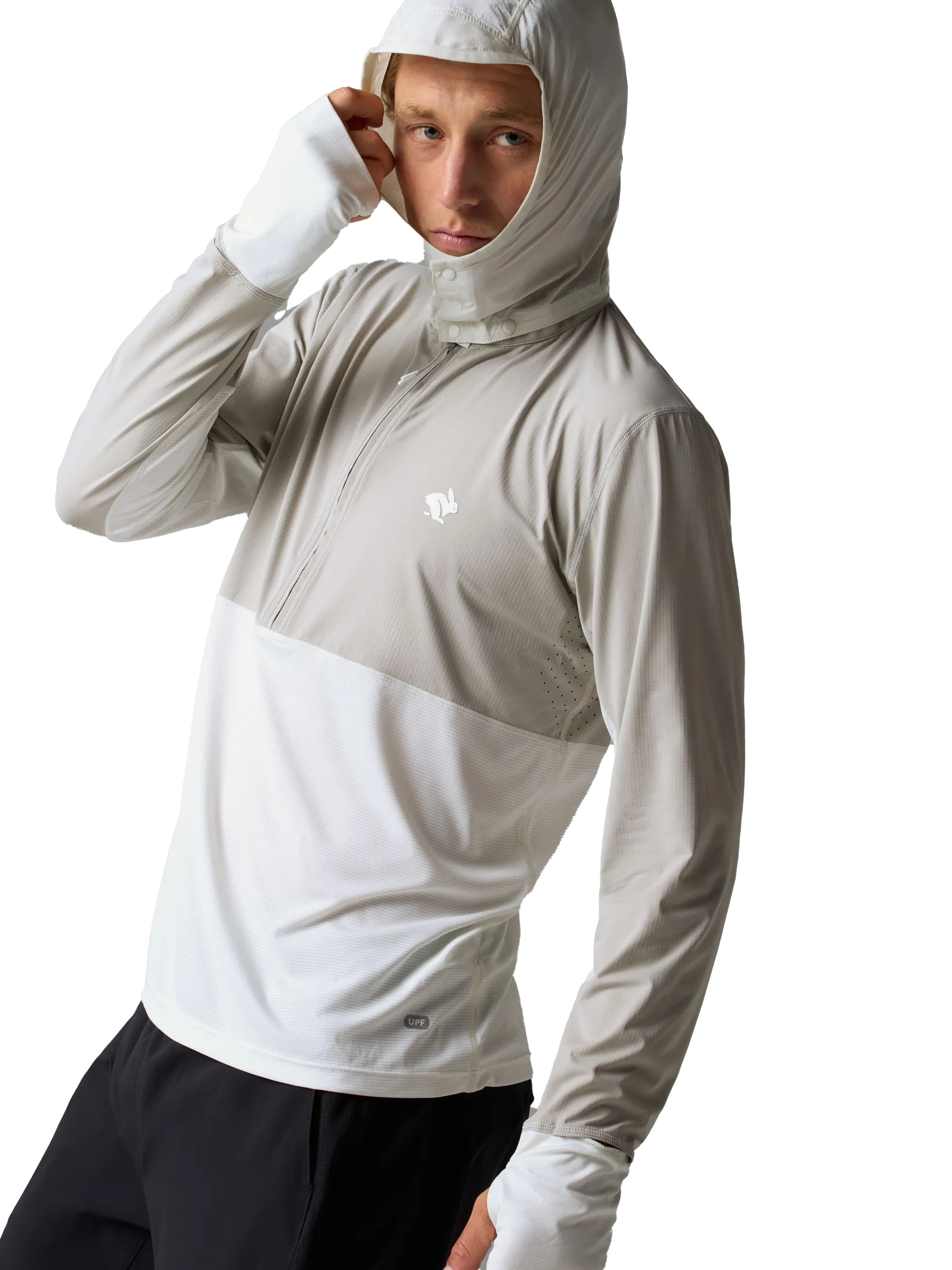 M SUNRUNNER UPF HOODIE WHITE (3)