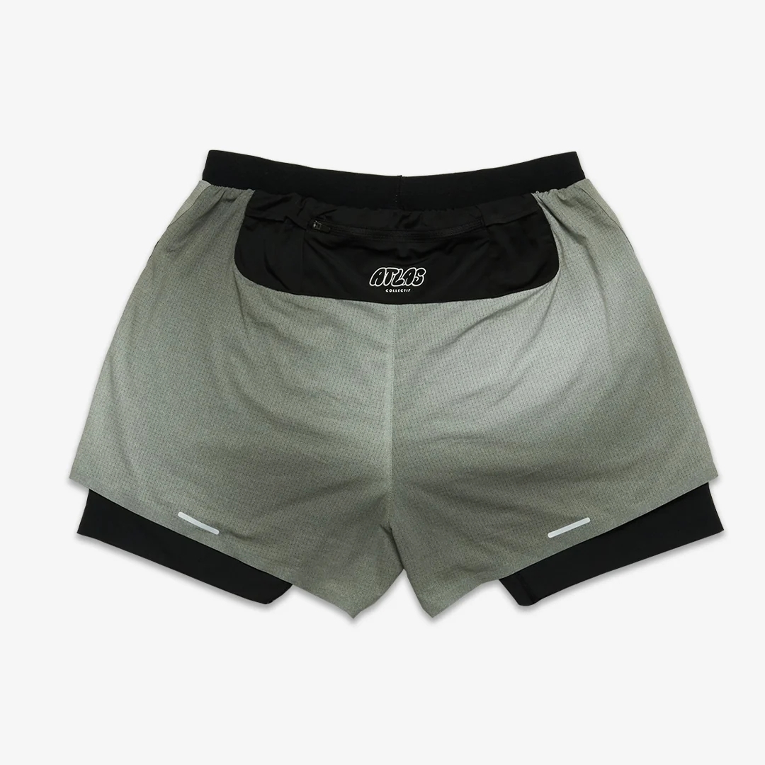 AERIA ULTRA 2in1 SHORTS GRADIENT OLIVE (2)