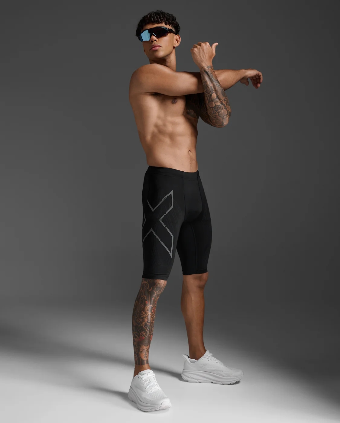 M LIGHT SPEED COMP SHORTS BLK BLK REFLECTIVE (1)